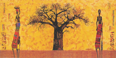 Baobab, uramljena slika 50 x 100 cm