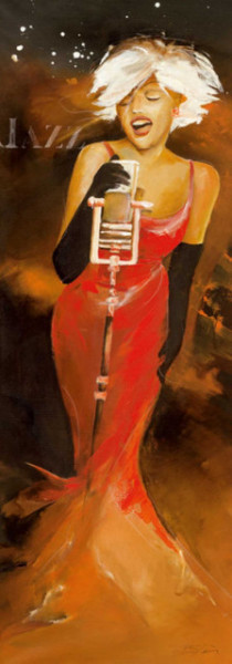 De Jazz, uramljena slika 35x100cm