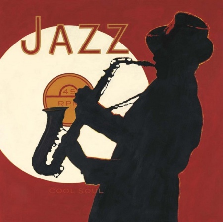 Jazz cool soul, uramljena slika 50x50cm