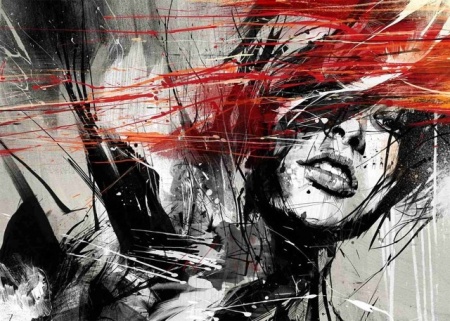 Red hair, uramljena slika 50x70cm