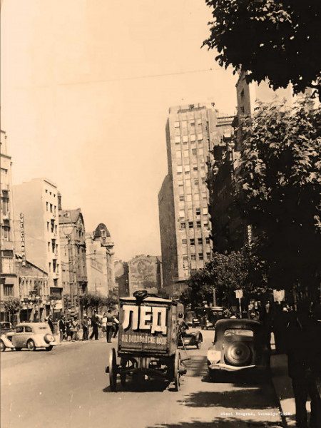 stari Beograd terazije 1940., uramljena slika 30x40cm i 40x50cm