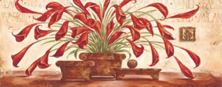 Venice flowers, uramljena slika 35x100cm