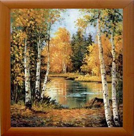 Jesen, uramljena slika 70 x 70 cm