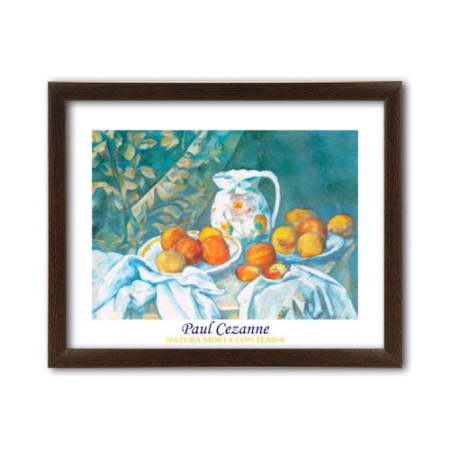 Natura Morta Con Tenda, Paul Cezanne, uramljena slika 40x50cm