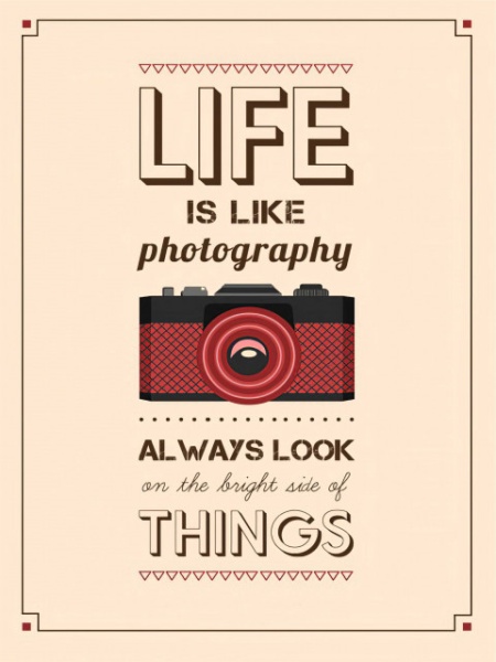 Poster Life is like photography, uramljena slika 30x40cm i 40x50cm