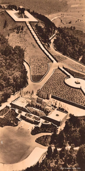Stari Beograd, snimak iz vazduha Avala 1940., uramljena slika 50x100cm