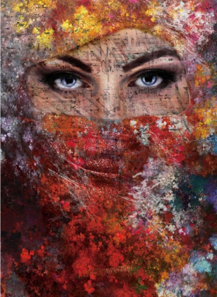 Jamila, uramljena slika 30x40cm , 40x50cm i 50x70cm