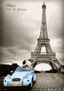 Pariz 3D , uramljena slika 50x70cm