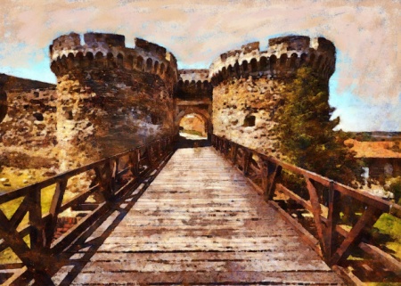 Zindan kapija, uramljena slika 50x70cm