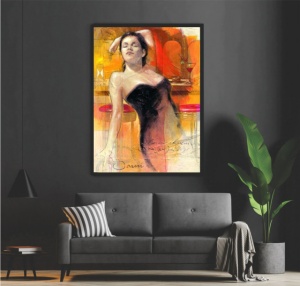 Beauty lady, uramljena slika 60x80cm