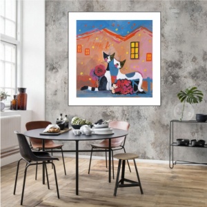 Cats 2, uramljena slika 50x50cm