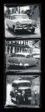 Crno bele slike starih automobila, dve uramljene slike 40x80cm svaka