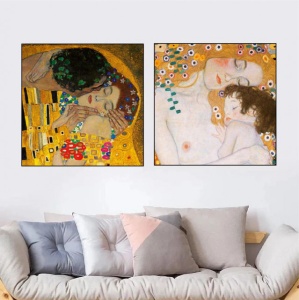 G. Klimt- Kiss and Mother and child,, dve uramljene slike 50x50cm svaka