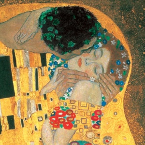 Kiss, Gustav Klimt, uramljena slika