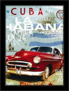 Kuba La Havana, uramljena slika