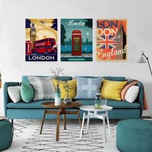 Old posters London , tri uramljene slike 30x40cm svaka