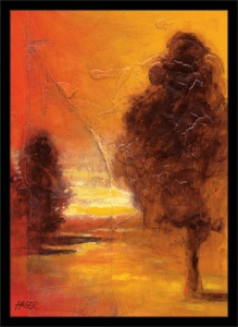 Tiha livada, uramljena slika 50 x 70 cm