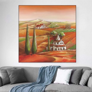 Tuscan trip 2, uramljena slika 70x70cm