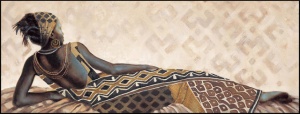 Abena, uramljena slika 35x100cm