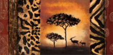 Antilope kolaž, uramljena slika 50 x 100 cm