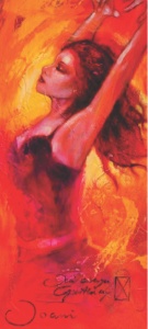 Monique, uramljena slika 30 x 70 cm