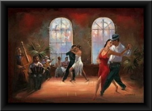 Tango ples, uramljena slika