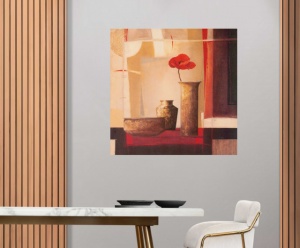 Zemljane posude 2, uramljena slika 50x50 cm