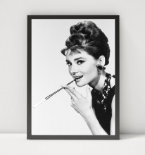 Audrey Hepburn glumica, uramljena slika 30x40cm i 40x50cm