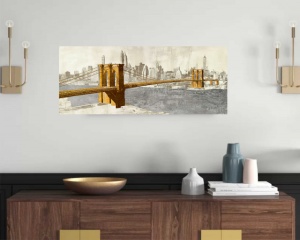 Brooklyn bridge New York,, uramljena slika 50x100cm