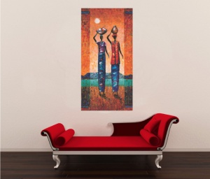 Dakkarei, uramljena slika 50 x 100 cm