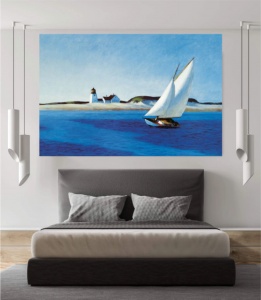 In blue, uramljena slika 70x100cm