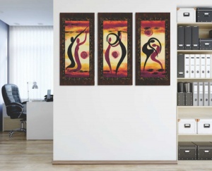 Jonna, tri uramljene slike dimenzije 30x70cm svaka