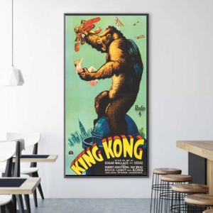 King Kong stari poster 1933. , uramljena slika 50x100cm
