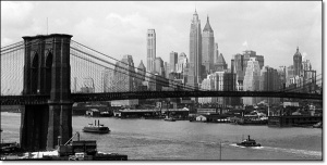Manhattan Skyline and Manhattan Bridge, uramljena slika