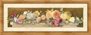 Miris ruža, dve uramljenie slike 20x50cm svaka