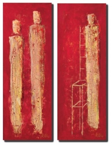 Sve skarletne visine, dve uramljene slike 30x70cm svaka