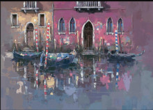 Tišina Venecije, uramljena slika 50 x 70 cm