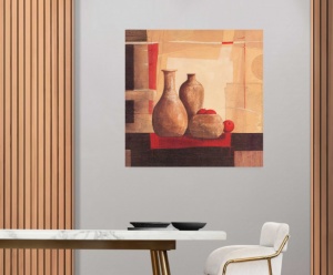Zemljane posude, uramljena slika 50x50cm