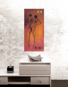 African dance, uramljena slika 30x70cm
