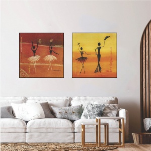 Ballet, dve uramljene slike 30x30cm svaka