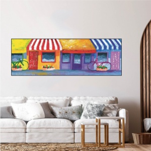 Carreres, uramljena slika 30x90cm