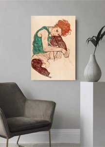 Egon Schiele -donna seduta, uramljena slika 40x50cm i 50x70cm