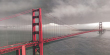Golden Gate bridge San Francisco, uramljena slika 50 x 100 cm