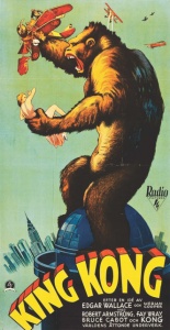 King Kong stari poster , uramljena slika 50x100cm