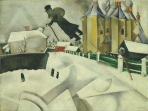 Marc Chagall, Over Vitebsk 1913., uramljena slika dimenzije 40x50cm