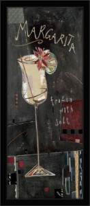 Martini, Pina Colada, Margarita, Cosmopolitan, komplet 4 uramljene slike 20x50cm i 30x70cm svaka