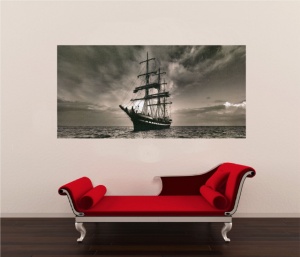 Old ship, uramljena slika 50 x 100 cm