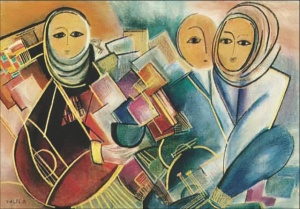 Pippets 1, uramljena slika 56x71cm