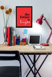 Poster The future is bright, uramljena slika 30x40cm i 40x50cm