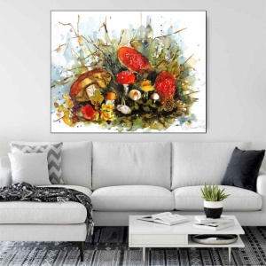 Red mushrooms, uramljena slika 50x70cm